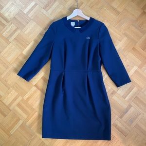 Lacoste navy shift dress with peter pan collar